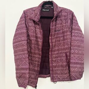 Marmot Peak Magenta Chile Puffer Coat Zip Front Lightweight Insulated medium